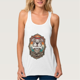 Regata Mãe de Cachorro Osso Bandana Moldura Vintage_1