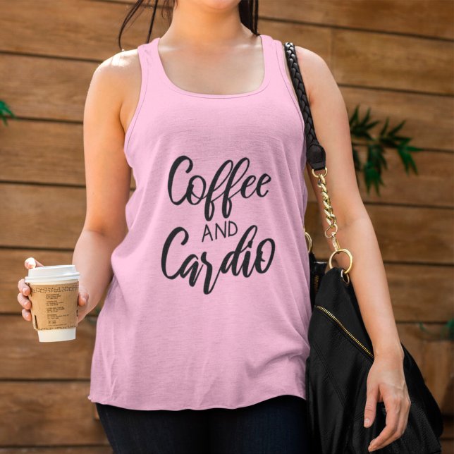Regata Malhação de Workout Engraçado de Café e Cardio (Criador carregado)