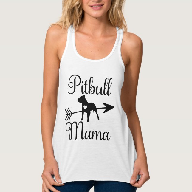 Regata Mamãe Pitbull Presente para Mãe de Cachorro Pit Bu (Frente)