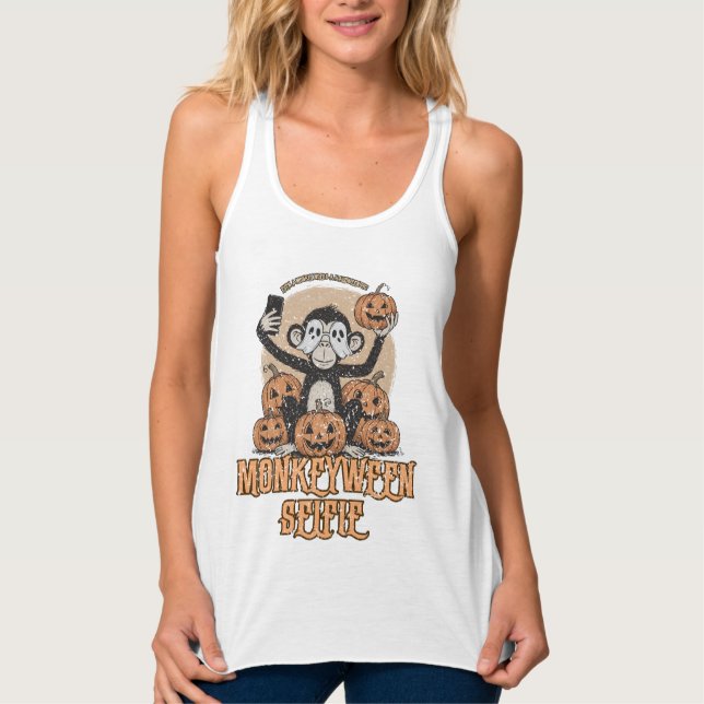 Regata Monkeyween Selfie - Halloween Vintage (Frente)