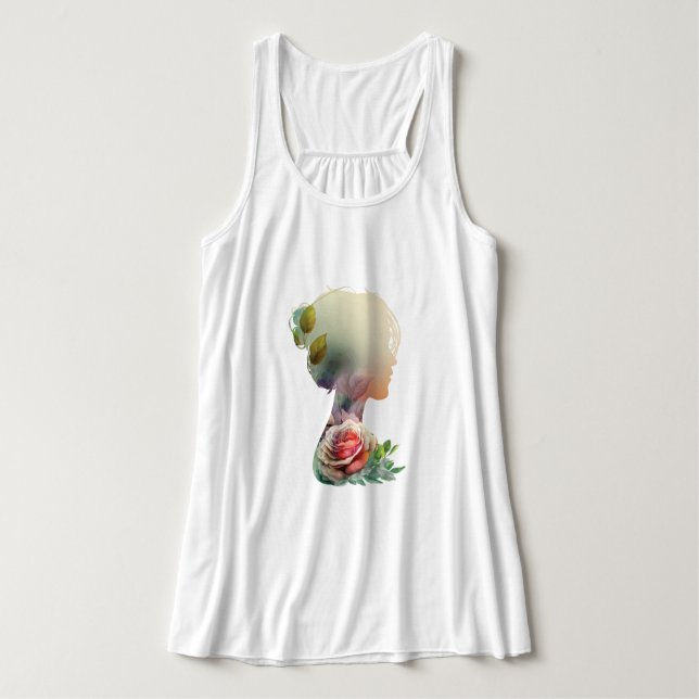 Regata Mulher Flor (Frente do Design)