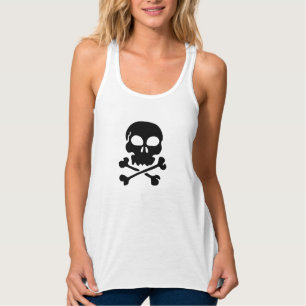 Regata Mulheres Racerback Tank Top-Skull