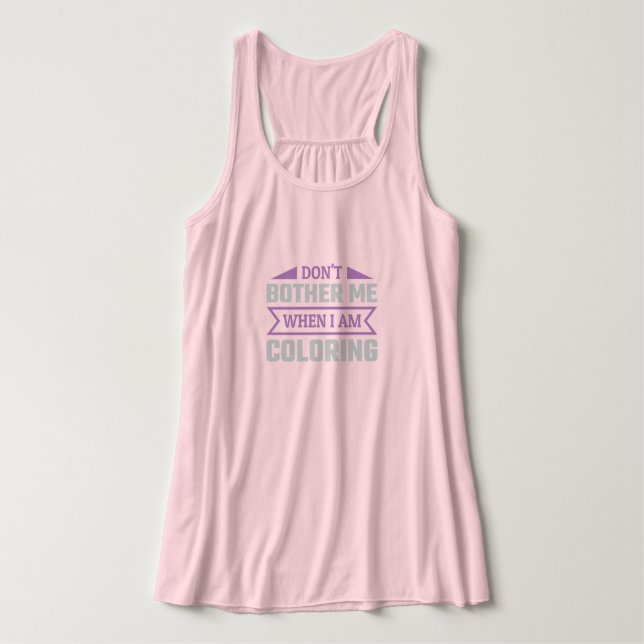 Regata Não me incomode quando estou colorindo. (Frente do Design)