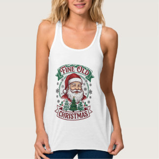 Regata Natal Antigo Bom Papai Noel Árvores Flocos de Neve