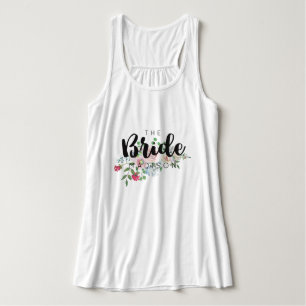 Regata Noiva Floral Aquarela Rosa Enrubescida Casamento