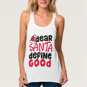Regata O caro papai noel define a boa camisola de alças