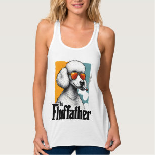 Regata O Fluffather Poodle Vintage Cão Engraçado Máfia Ve