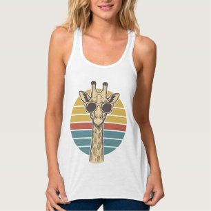 Regata Óculos de Sol de Girafa Vintage Vetor de Pôr do So
