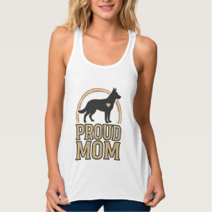 Regata Orgulhosa Mãe Silhueta de Cachorro Design Vetorial