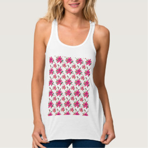 Regata Padrão Floral Rosa Design- 29500 Plus Tamanho T-Sh