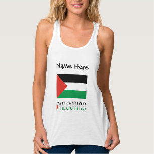 Regata Palestina e Bandeira Palestina com o Seu Nome