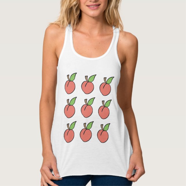Regata Peach w/ folha verde Padrão (Frente)