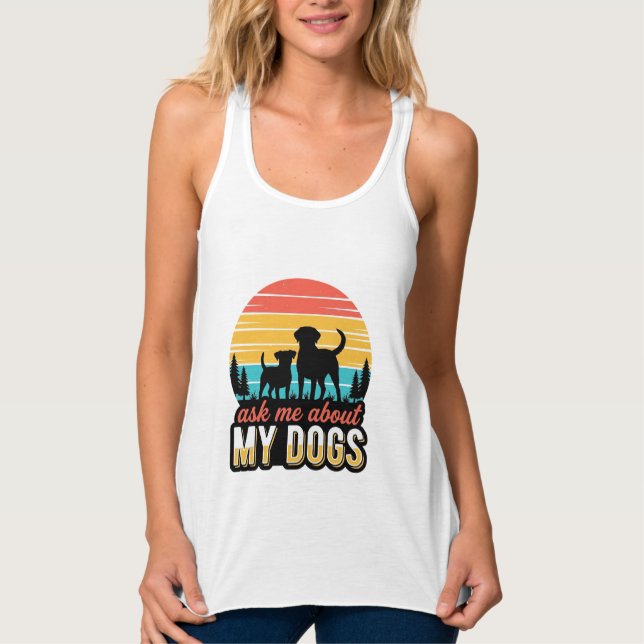 Regata Pergunte-me sobre meu design de amante de cães vin (Frente)