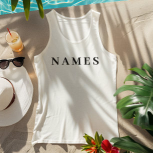 Regata Personalizar preto simples adicione seu nome legan