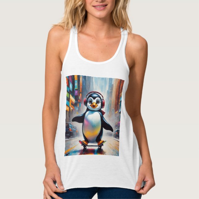 Regata Pintura digital pinguim Legal (Frente)