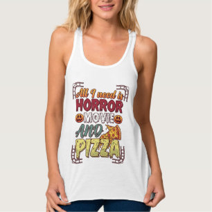 Regata Pizza de Filme de Terror Halloween Abóbora Crânio