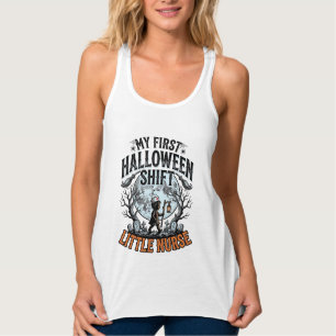 Regata Primeiro Enfermeira de Halloween Fantasma Lua Bebê