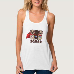 Regata Pugs do pelotão do Pug à camisola de alças da