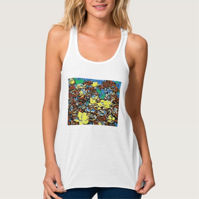 Regata Racerback de cravos com efeito de sonho (Frente)