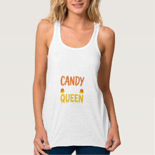Regata Rainha do Candy Corn Gráfico de Halloween_1