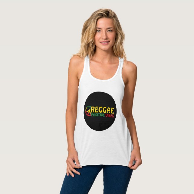 Regata Reggae Music with positive vibes and reggae flag (Frente Completa)