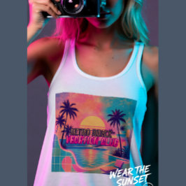 Regata Remix Retro Neon Pastel | Pôr do Sol Tropical Vint