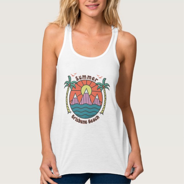 Regata Retro Brisbane Beach Sunset (Frente)