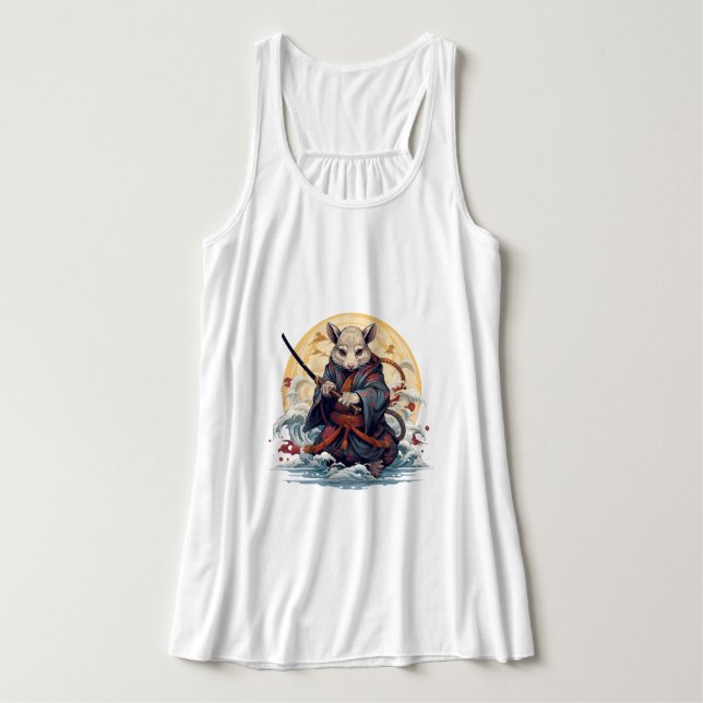 Regata Samurai Rat Blusas Femininas (Frente do Design)