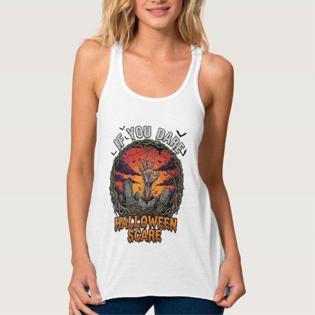 Regata Se Você Ousar Lápide de Mão de Zumbi de Terror de  (Frente)