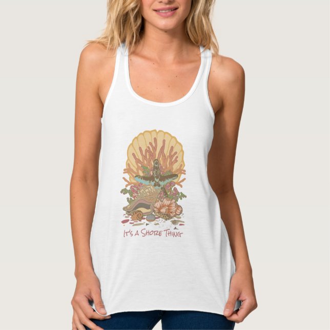 Regata Sea Shore Beach Vibe Coral e T-Shirt (Frente)