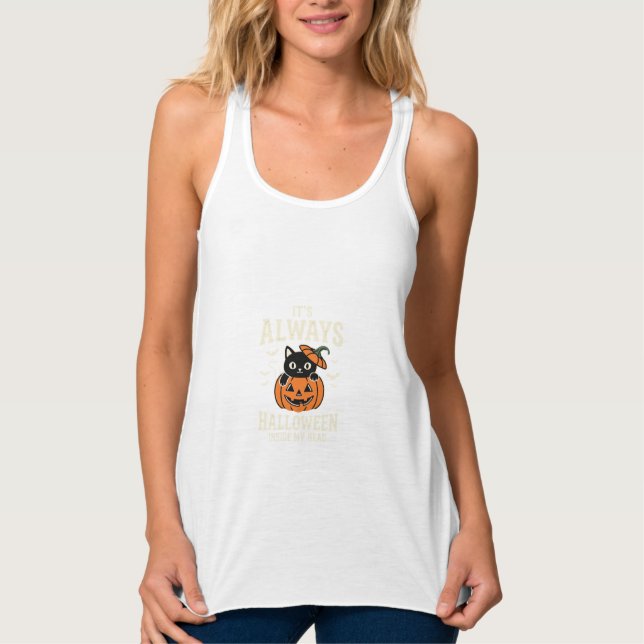 Regata Sempre design de abóbora de gato preto de Hallowee (Frente)