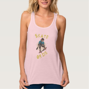 Regata Skeleton Skateboarder skate ou die