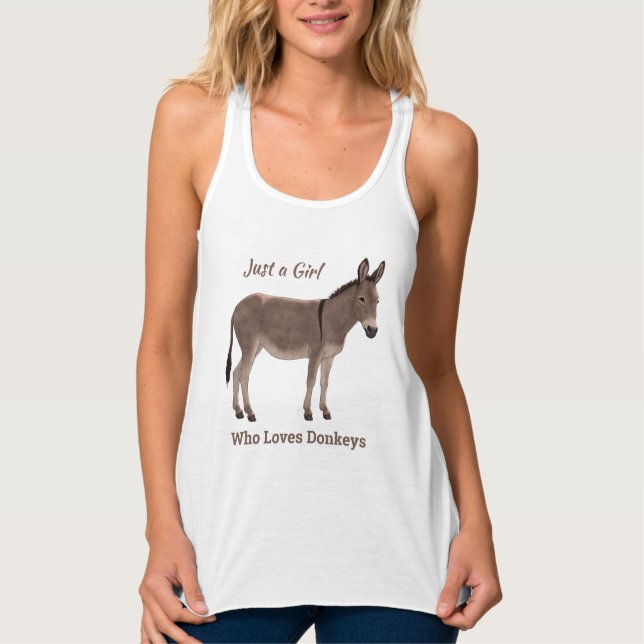 Regata Só Uma Menina Que Ama Burro Selvagem De Donkeys (Frente)