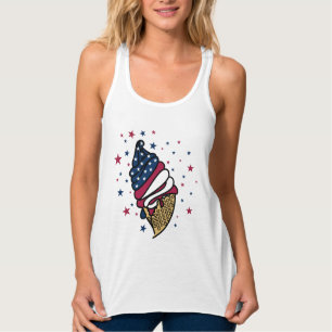 Regata Sorvete Vermelho Azul Cone icecreamliciou S