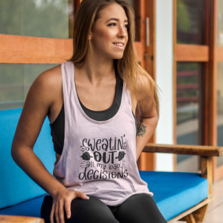 Regata Suar as Más Decisões Citação Divertida de Fitness 