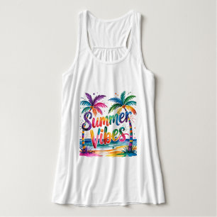 Regata Summer Vibes Palmeiras Coloridas Personalizam Ocea