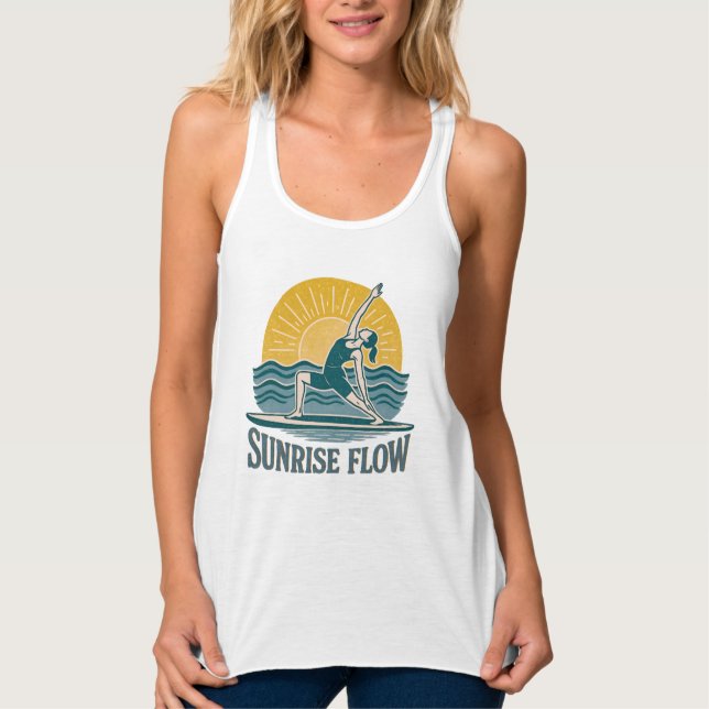 Regata SUP Sunrise Flow Paddleboard Yoga | Impressão Gráf (Frente)
