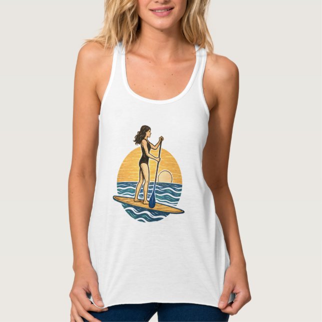 Regata SUP Sunset Paddleboard Coastal Life Graphic Print (Frente)