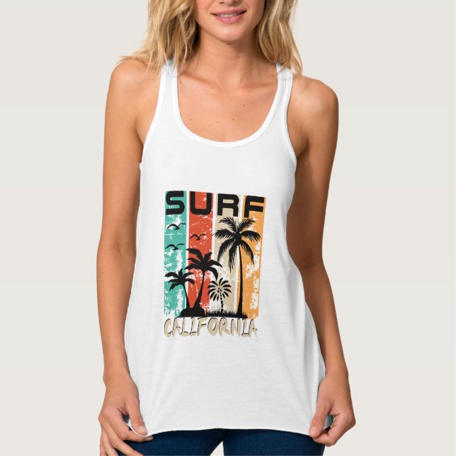 Regata Surf California palm tree beach design  (Frente)