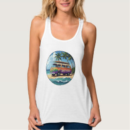 Regata Surfe Ou Morra Groovy Retro Hippie Surfista Ônibus