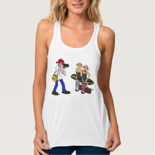 Regata T-shirt mulher sem manga bécassine