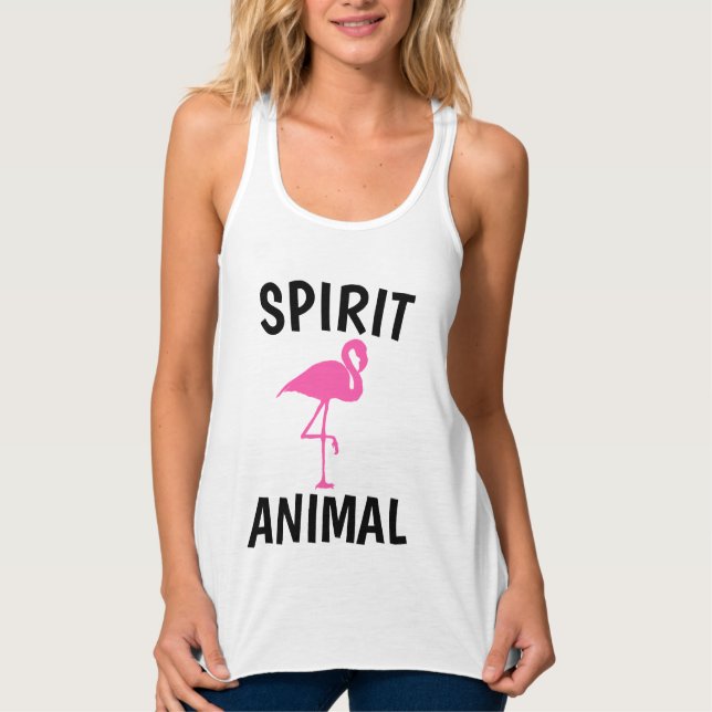 Regata T-Shirts ANIMAIS DO ESPÍRITO DO FLAMINGO (Frente)