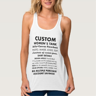 Regata Tanque branco clássico personalizado personalizado