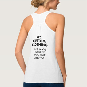Regata TANQUE BRANCO DE RACERBACK DE MULHERES Personaliza
