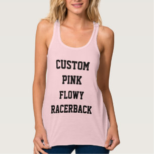 Regata TANQUE COR-DE-ROSA do RACERBACK das mulheres