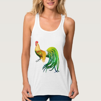 Regata Tanque de cauda longa de Flowy Racerback do galo