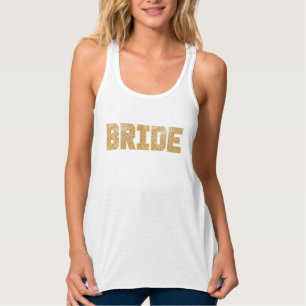 Regata Tanque Dourado de Bachelorette da Brilha