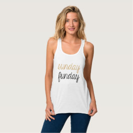 Regata Tanque Dourado do brilho de domingo Funday