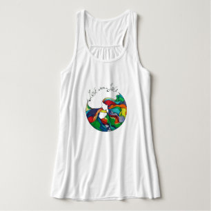 Regata Tanque flowy do racerback do amor lésbica de LGBT