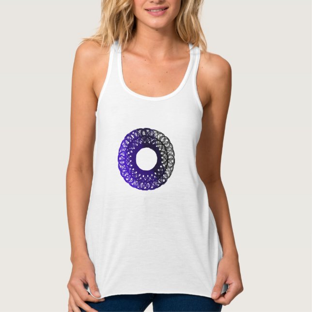 Regata Tanque preto roxo Torpam (Frente)